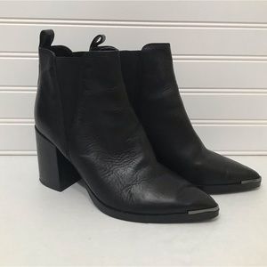 Tony Bianco Jazz Black Como Leather Ankle Boots Size 6.5